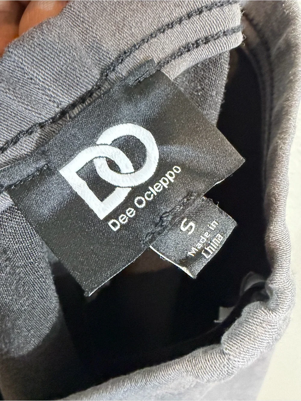 DO by Dee Ocleppo Anna Wide Leg Pull On Jeans S Vintage Black Gray Minimalist